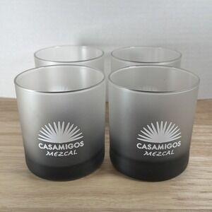4 Casamigos Tequila Rocks Lowball Glasses Gray Hand Wash Only